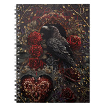 Dunkelgotische Beauty-Rote Rosen Black Crow Raven