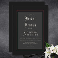 Dunkelgotische Minimal Black & Red Bridal Brunch