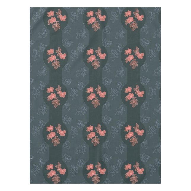 Dunkelgotische Rose Muster Tischdecke (Vorderseite)