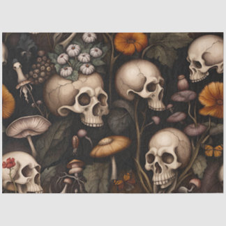 Dunkelgotisches Halloween-Skull-Deko Seidenpapier