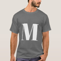 Dunkelgrau Anfangsbuchstaben Monogram modern