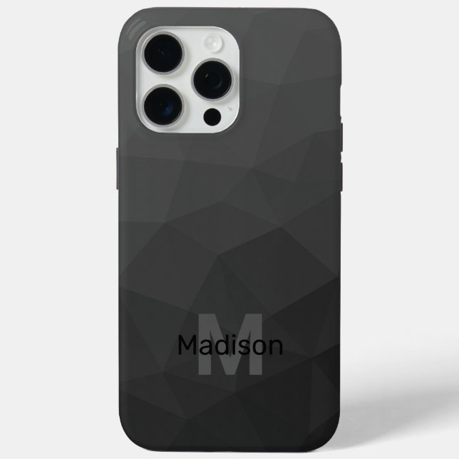 Dunkelgrau-Gefälle geometrische Maschenöffnung Mon Case-Mate iPhone Hülle (Rückseite)