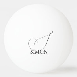 Dunkelgrau Mit Monogramm Tischtennisball