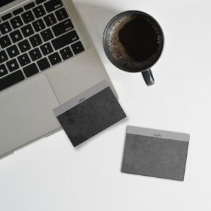 Dunkelgrau Moderner Beton "Noten Pad"   Minimal Post-it Klebezettel