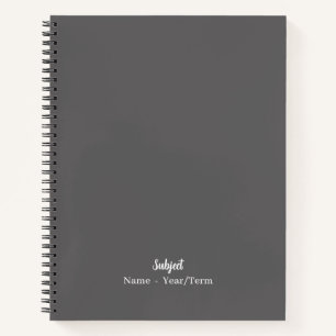 Dunkelgrau Notizbuch