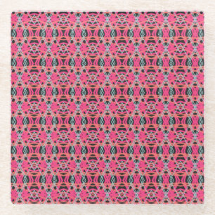 Dunkelgrau Pink Blue Funky Fun Deko Bar Table Glasuntersetzer