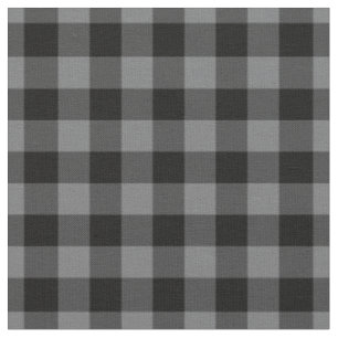 Dunkelgrau & Schwarz Karo Gingham Stoff