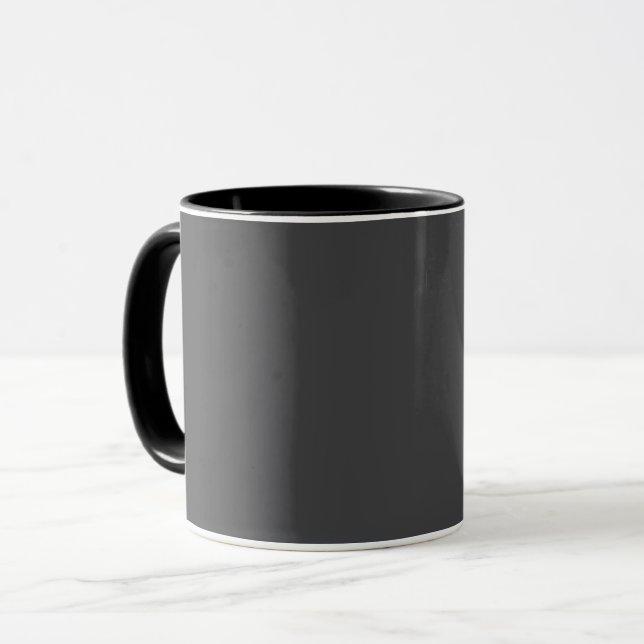 Dunkelgrau Tasse (Vorderseite Links)