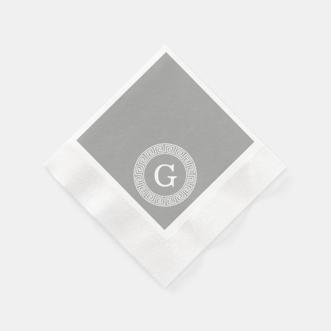 Dunkelgrau, was für ein erstes Monogramm für den g Serviette (Ecke)
