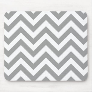 Dunkelgrau Weiß großes Zickzack ZigZag Muster Mousepad