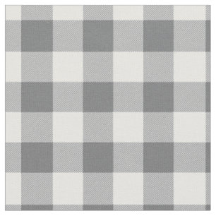 Dunkelgrau-weiß kariert Gingham Stoff