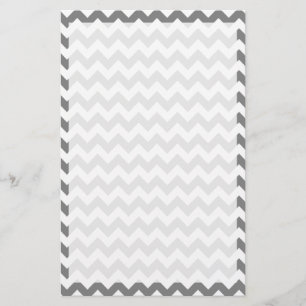 Dunkelgrau Zickzack; Zickzag Briefpapier