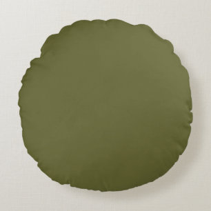 dunkelgraue Army Green Solid-Farbe Custom Rundes Kissen