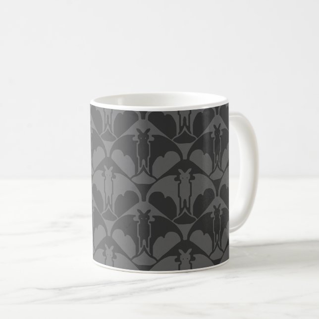 Dunkelgraue Batty-Kaffeetasse Kaffeetasse (VorderseiteRechts)