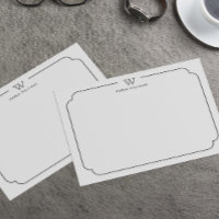 Dunkelgraue formale Chic-Familie Monogram-Verziert