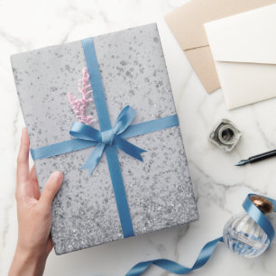 Dunkelgraue Imitate Glitzer Geschenkpapier