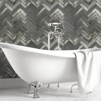 Dunkelgraue Metallic Zickzack und Herringbone