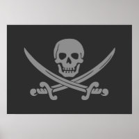 Dunkelgraue Piratenflagge Piratenflagge