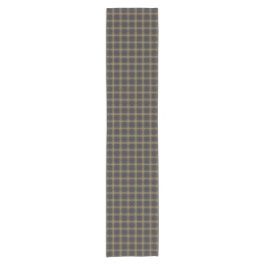 Dunkelgraue Quadrate mit Gold Grid- und Dots-Muste Kurzer Tischläufer