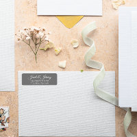 Dunkelgraue stilisierte Namen für Hochzeiten Rücks