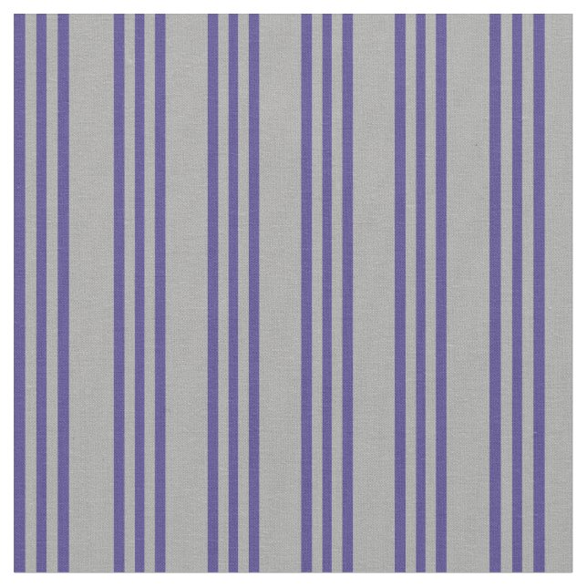 Dunkelgraue und dunkle Slate Blue Lines Stoff (Nahaufnahme)