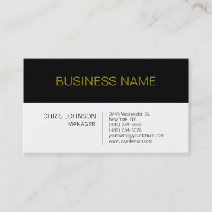 Dunkelgraue White Contemporary Manager Business Ca Visitenkarte