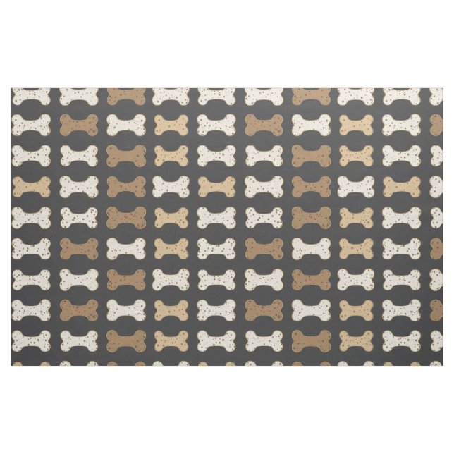 Dunkelgrauer Hundeknochen Stoff (Fat Quarter (45,7 x 55,9 cm))