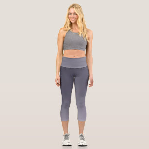 Dunkelgrauer Mondlicht-Omereffekt Capri Leggings