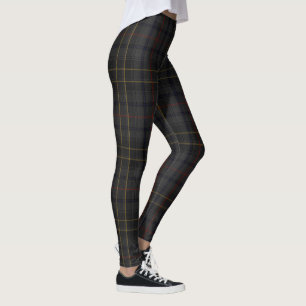 Dunkelgrauer Schottischer Clan Gray Tartan Legging Leggings