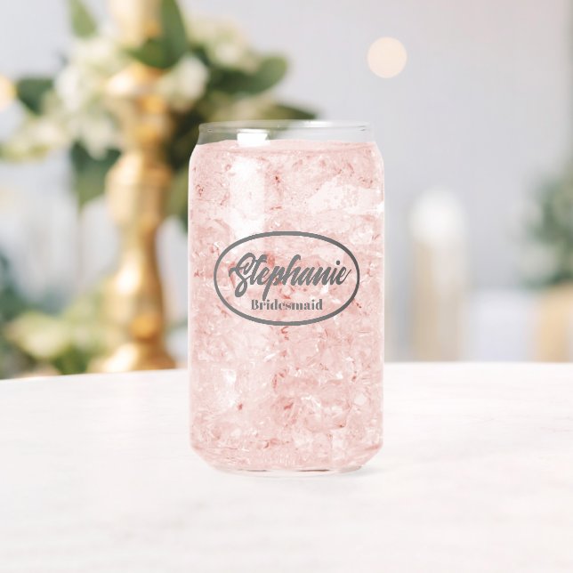 Dunkelgrauer Stilname Hochzeit Bridesmaid Glas (Insitu (Hochzeit))