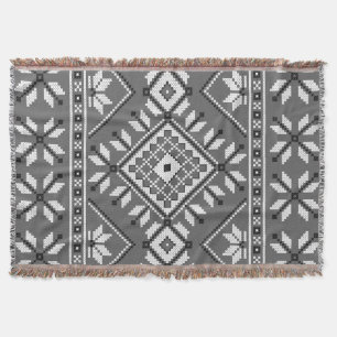 Dunkelgrauer Südwestaztekisches geometrisches Decke