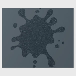Dunkelgraues Splash-Geschenkpapier – Anpassbar Geschenkpapier