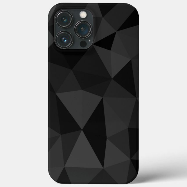 Dunkelgraues und schwarzes geometrisches Maschenmu Case-Mate iPhone Hülle (Rückseite)