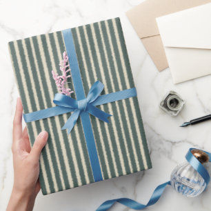 Dunkelgrün gestreiftes Geschenkpapier