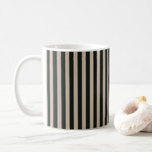 Dunkelgrün Graue Streifen Kaffeetasse