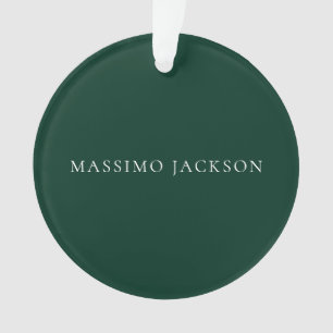 Dunkelgrün minimalistisches schlichtes modernes äs ornament