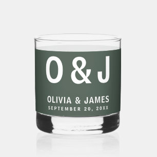 Dunkelgrün Moss Minimalistisch Modern Modern Mod Whiskyglas