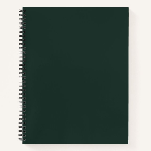 Dunkelgrün Notizbuch (Vorderseite)