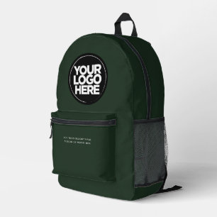 Dunkelgrün Personalisiertes Firmenlogo und Text Bedruckter Rucksack