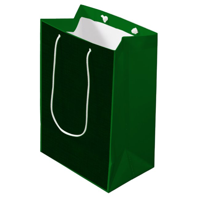 Dunkelgrün texturiert mittlere geschenktüte (Vorderseite Schrägansicht)