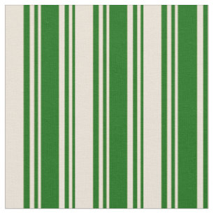 Dunkelgrün und Bisque Stripes Muster Stoff