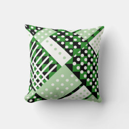 Dunkelgrün und hellgrün kariert kissen