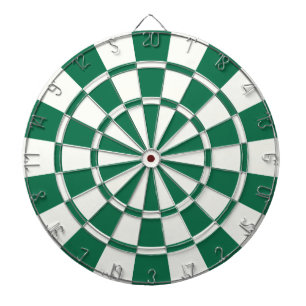 dunkelgrün und weiß dartscheibe