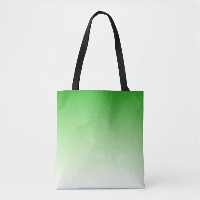 Dunkelgrüne bis hellgrüne Totttasche Tasche (Vorderseite)
