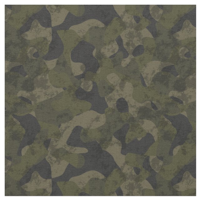 Dunkelgrüne Camouflage-Abstraktion Stoff (Nahaufnahme)