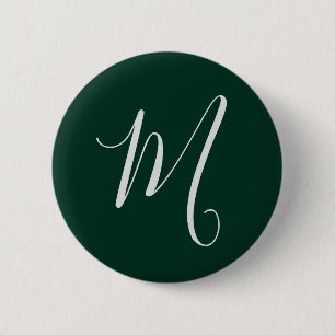Dunkelgrüne einfache elegante moderne eigene Namen Button