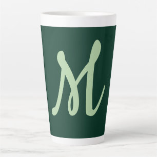 Dunkelgrüne einfache elegante moderne eigene Namen Milchtasse