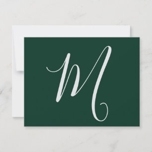 Dunkelgrüne einfache elegante moderne eigene Namen Mitteilungskarte