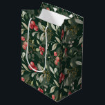 Dunkelgrüne Elegant Grüne Botanische Weihnachtszei Mittlere Geschenktüte<br><div class="desc">. Diese Tasche ist in zeitlosen Weihnachtsfarben mit Rottönen, lebendigen Grüntönen und elegantem Elfenbein gestaltet und strahlt den Charme eines Urlaubs aus. Der individuelle dunkelgrüne Hintergrund verleiht dem Gaumen eine Touch von Eleganz und macht es zu einem echten Erlebnis. Diese vielseitige Geschenktasche ist die perfekte Touch für jedes Geschenk, egal,...</div>