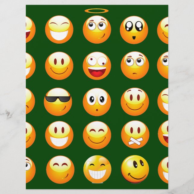 dunkelgrüne Emoji (Vorderseite)